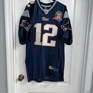 Vintage Reebok NFL Patriots Brady 50th Anniversary Jersey